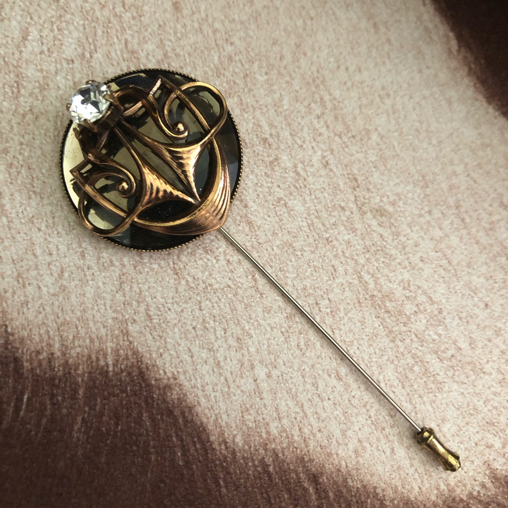 Ermani Bulatti Art Deco Stick Pin Hat Pin Brooch